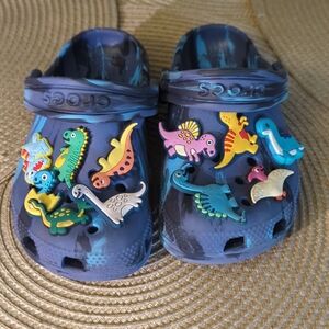 Crocs Kids' Blue Dinosaur Clogs